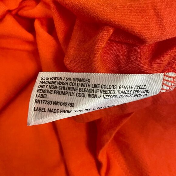 Ava & Viv Orange A-Line Dress Short Sleeve Scoop Neck Size XXL - Picture 9 of 9